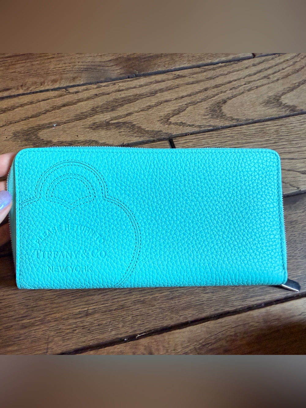 Tiffany & Co. Tiffany Blue Leather Zip Around Continental Wallet